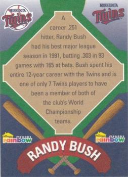 2001 Rainbow Foods Minnesota Twins World Series 10th Anniversary #NNO Randy Bush Back