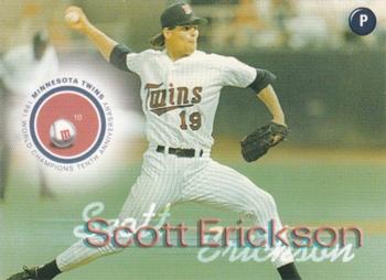 2001 Rainbow Foods Minnesota Twins World Series 10th Anniversary #NNO Scott Erickson Front