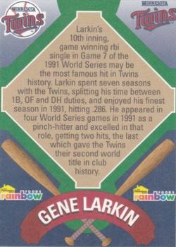 2001 Rainbow Foods Minnesota Twins World Series 10th Anniversary #NNO Gene Larkin Back