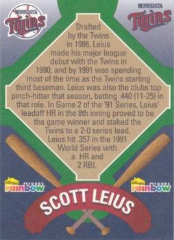 2001 Rainbow Foods Minnesota Twins World Series 10th Anniversary #NNO Scott Leius Back