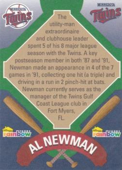 2001 Rainbow Foods Minnesota Twins World Series 10th Anniversary #NNO Al Newman Back