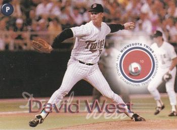 2001 Rainbow Foods Minnesota Twins World Series 10th Anniversary #NNO David West Front