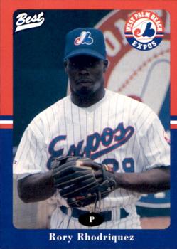 1996 Best West Palm Beach Expos #13 Rory Rhodriguez Front