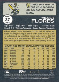 2014 Topps Archives - Silver #37 Wilmer Flores Back