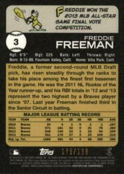 2014 Topps Archives - Gold #3 Freddie Freeman Back