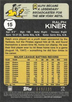 2014 Topps Archives - Gold #15 Ralph Kiner Back