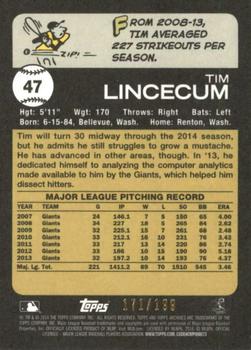 2014 Topps Archives - Gold #47 Tim Lincecum Back