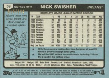 2014 Topps Archives - Gold #59 Nick Swisher Back