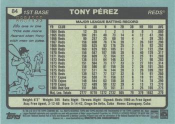 2014 Topps Archives - Gold #84 Tony Perez Back