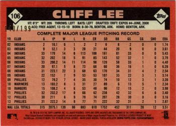 2014 Topps Archives - Gold #106 Cliff Lee Back