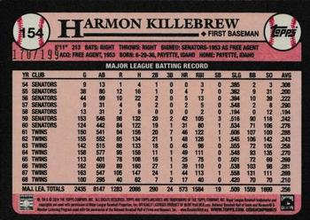 2014 Topps Archives - Gold #154 Harmon Killebrew Back