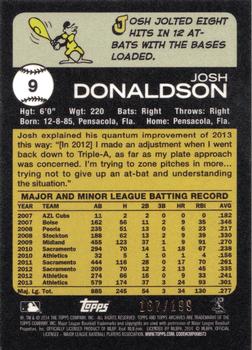 2014 Topps Archives - Gold #9 Josh Donaldson Back