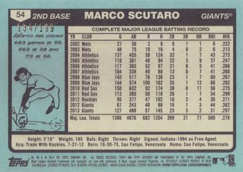 2014 Topps Archives - Gold #54 Marco Scutaro Back
