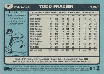 2014 Topps Archives - Gold #81 Todd Frazier Back