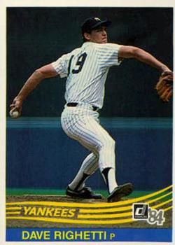 1984 Donruss #103 Dave Righetti Front