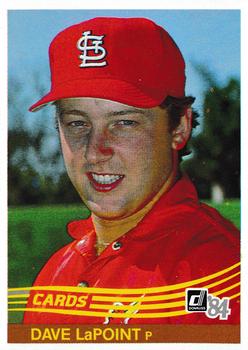 1984 Donruss #290 Dave LaPoint Front