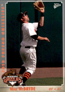 2010 MultiAd Fresno Grizzlies #20 Mike McBryde Front