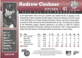 2010 MultiAd Pacific Coast League Top Prospects #8 Andrew Cashner Back