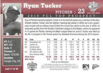 2010 MultiAd Pacific Coast League Top Prospects #17 Ryan Tucker Back