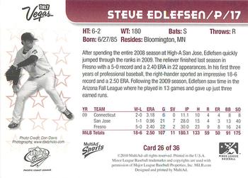 2010 MultiAd Pacific Coast League All-Stars #26 Steve Edlefsen Back