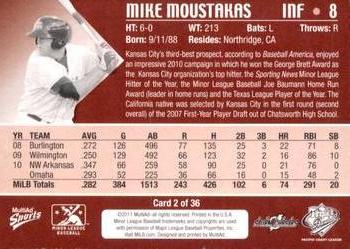 2011 MultiAd Pacific Coast League Top Prospects #2 Mike Moustakas Back