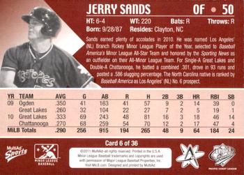 2011 MultiAd Pacific Coast League Top Prospects #6 Jerry Sands Back