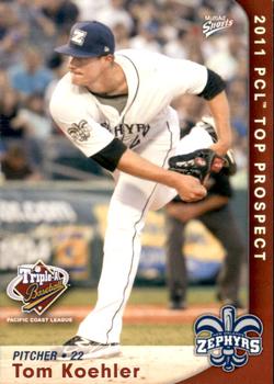 2011 MultiAd Pacific Coast League Top Prospects #19 Tom Koehler Front