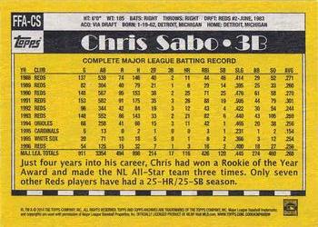 2014 Topps Archives - Fan Favorite Autographs #FFA-CS Chris Sabo Back
