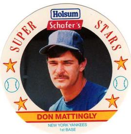 1989 Holsum Schafers Discs #4 Don Mattingly Front