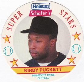 1989 Holsum Schafers Discs #8 Kirby Puckett Front