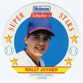1989 Holsum Schafers Discs #1 Wally Joyner Front