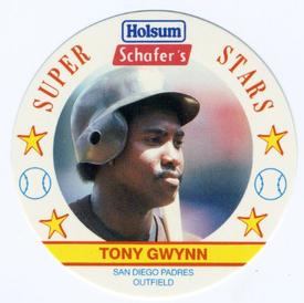 1989 Holsum Schafers Discs #6 Tony Gwynn Front