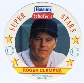 1989 Holsum Schafers Discs #16 Roger Clemens Front