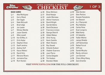 2009 Topps Chrome #CL1 Checklist Front