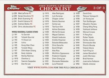 2009 Topps Chrome #CL3 Checklist Front