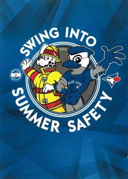 2014 Toronto Blue Jays Fire Safety #NNO Safety Partners Back