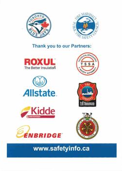 2014 Toronto Blue Jays Fire Safety #NNO Safety Partners Front