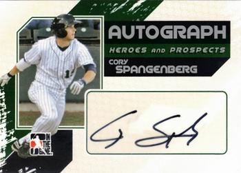 2011 In The Game Heroes & Prospects - Full Body Autographs Silver #A-CSP Cory Spangenberg Front
