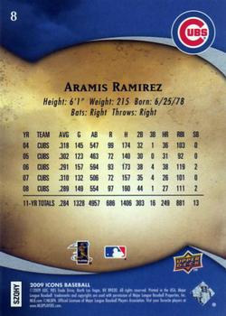 2009 Upper Deck Icons #8 Aramis Ramirez Back
