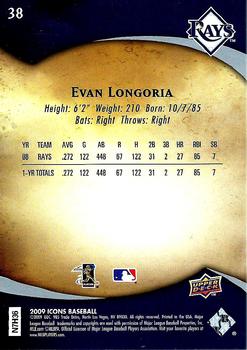 2009 Upper Deck Icons #38 Evan Longoria Back