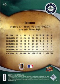 2009 Upper Deck Icons #46 Ichiro Back