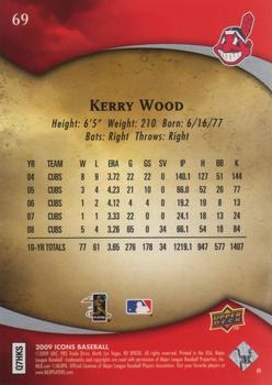 2009 Upper Deck Icons #69 Kerry Wood Back