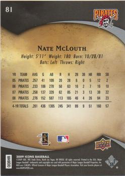 2009 Upper Deck Icons #81 Nate McLouth Back