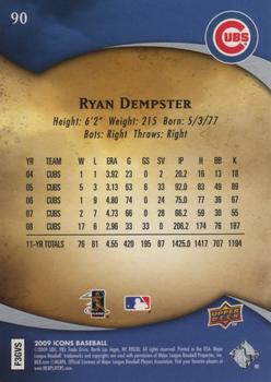 2009 Upper Deck Icons #90 Ryan Dempster Back