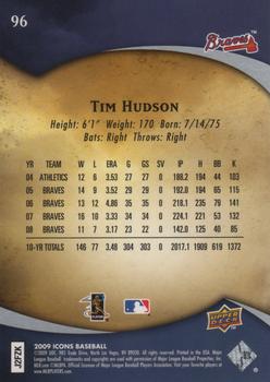 2009 Upper Deck Icons #96 Tim Hudson Back