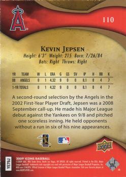 2009 Upper Deck Icons #110 Kevin Jepsen Back