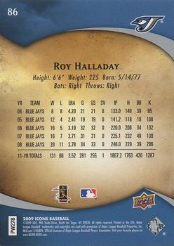 2009 Upper Deck Icons #86 Roy Halladay Back