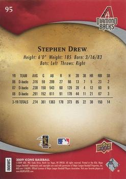 2009 Upper Deck Icons #95 Stephen Drew Back