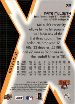 2009 Upper Deck X #72 Nate McLouth Back