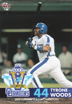 2006 BBM Chunichi Dragons Central League Champions #28 Tyrone Woods Front
